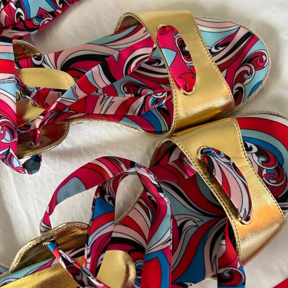 Jeffrey Campbell colorful Lace Up Sandals size 6.5 - Picture 8 of 13